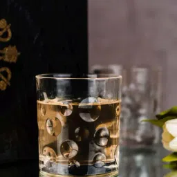 Goodhomes Transparent Glass Pearl Embossed Whisky Glasses (250 ml) - Set of 6-image-14