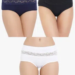 Clovia Multicolor Cotton Hipster Panty (Pack Of 3)-image-49