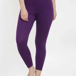 Gracit Purple Regular Fit Leggings-image-118