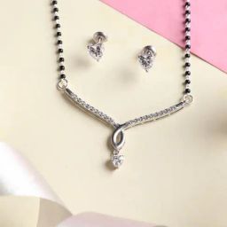 Clara Mila 92.5 Sterling Silver Mangalsutra Set-image-99