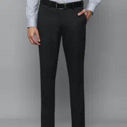 Louis Philippe Black Slim Fit Trousers-picture-26