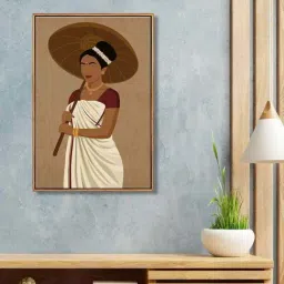 999Store Brown Canvas Wall Painting Panel With Fibre Frame-image-60