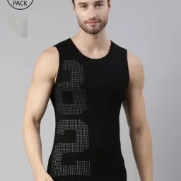 Dixcy Scott Maximus Multi Cotton Regular Fit Printed Vest - Pack Of 2-image-94