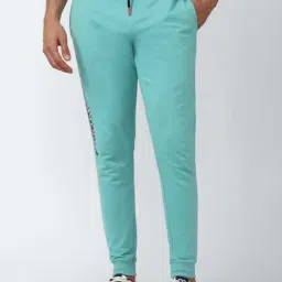 Peter England Blue Cotton Regular Fit Printed Joggers-picture-36