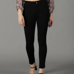 SHOWOFF Black Slim Fit High Rise Jeans-image-42