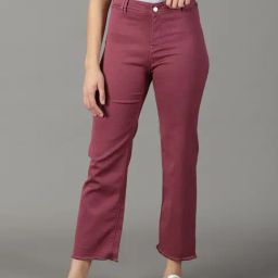 SHOWOFF Magenta Regular Fit High Rise Jeans-image-58