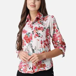 Cation White Printed Shirt-image-75
