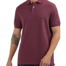 Tommy Hilfiger Purple Regular Fit Polo T-Shirt-image-46