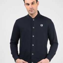 Numero Uno Navy Regular Fit Bomber Jacket-picture-14