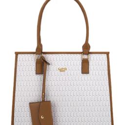 LAVIE LUXE White Quad25 Logo Large Tote-27