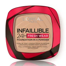 L'Oreal Paris Infallible 24H Fresh Wear Foundation in a Powder 120 Vanilla - 9 gm image 1