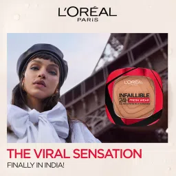L'Oreal Paris Infallible 24H Fresh Wear Foundation in a Powder 120 Vanilla - 9 gm image 4
