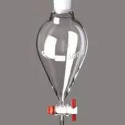 Glassco 250 ml Separating Funnel Pear (ISO Shape), With PTFE Stopcock 152.202.04-39
