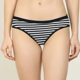 AROUSY Black Cotton Printed Bikini Panty-image-52