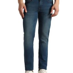Simon Carter London Slim Blue Lightly Washed Mid Rise Jeans-image-85