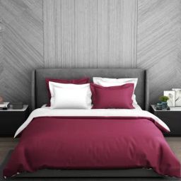 Spaces Hygro Solid Violet 350 TC Cotton Double Bed Quilt-24