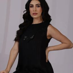 W Black Polyester Embroidered Sleeveless Top-picture-10