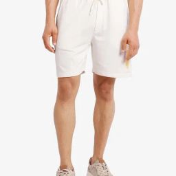 Rare Rabbit Off White Oversized Fit Solid Shorts-picture-37