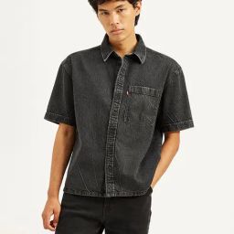 Levi'S Grey Cotton Relaxed Fit Shirts-picture-39