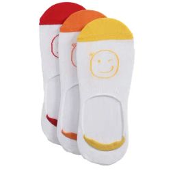 Jack & Jones Jacemoji Footies Bright White Cotton Printed Shoe Liner Socks - Pack of 3-image-22