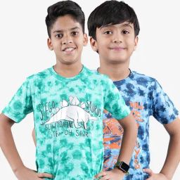 Kiddopanti Boys Multi Cotton Printed T-Shirt (Pack Of 2)-3