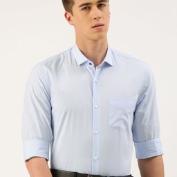 Peter England Solid Slim Fit Formal Shirt-image-40