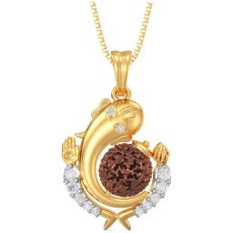 Joyalukkas 18k Yellow Gold & Diamond Unisex Ganesha Chain Pendant-image-70