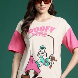 DressBerry Women Printed Pure Cotton T-shirt-image-82
