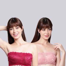 AROUSY Pink Self Pattern Tube Bra - Pack Of 2-image-86