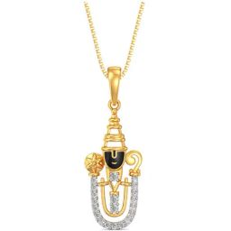 Joyalukkas 18k Yellow Gold & Diamond Unisex Chain Pendant-image-66