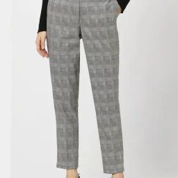 Van Heusen Grey Chequered Trousers-image-47
