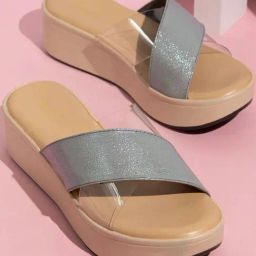Inc.5 Women's Peach Cross Strap Wedges-image-81