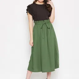 Bitterlime Top With Flared Skirt Co-Ords-image-5