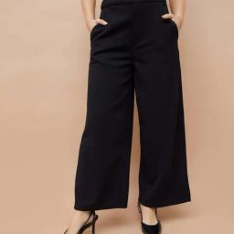 Code By Lifestyle Black Regular Fit Trousers-image-23