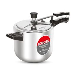 Borosil Triply Induction Base Silver Stainless Steel Pressure Cookers (5 L)-image-94