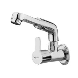 Aquieen Silver Chrome Finish Wall Mount Swan Neck Tap, AQN 472-image-93