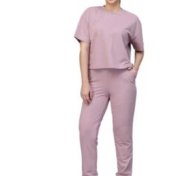 Strong & Brave Lavender Blended Regular Fit Co-Ord Set-image-77