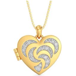 Joyalukkas 18k Yellow Gold & Diamond Heart Chain Pendant for Women-image-81