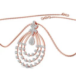 Joyalukkas 18k Rose Gold & Diamond Oval Chain Pendant for Women-picture-44