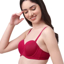 Soie Pink Medium Coverage Padded Balconette Bra image 3