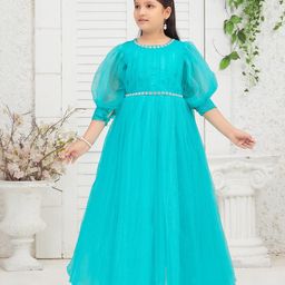 Sangria Sea Green Nylon Dresses-image-8