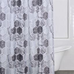 OBSESSIONS Grey & Off-White Shower Curtain-image-8
