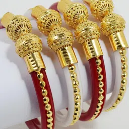 Sattik Set Of 4 Multi Brass Bangles-picture-25