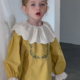 LULU & SKY Girls Self Design Tie-Up Neck Blouson Top-picture-11
