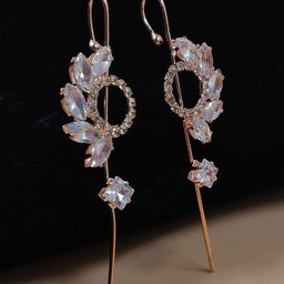 JYONA Rose Gold-Plated Cubic Zirconia Quirky Ear Cuff-3