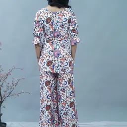 GO BOUJEE Printed Top With Palazzo Co-Ords image 2