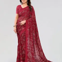 Moda Rapido Floral Print Embellished Saree-picture-36