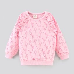 Bonfino Cotton Full sleeves All Over Printed Sweatshirt - Pink-image-46