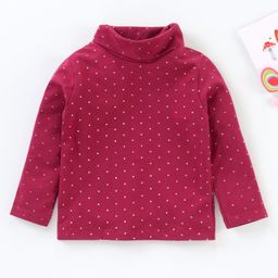 Babyhug Full Sleeves Cotton Lycra Skivi Top Foil Print- Purple-picture-16