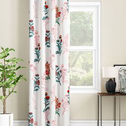 SEJ by Nisha Gupta Single Floral Eyelet Door Curtain - White-image-43
